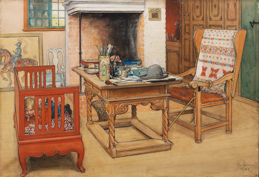 TITT-UT. Akvarell, Carl Larsson, 1901.