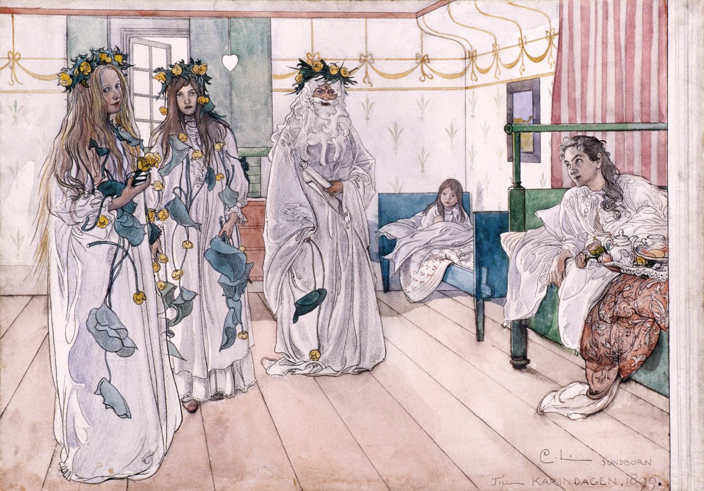 Gratulation-Akvarell-Carl-Larsson-1906